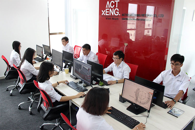 Đội ngũ nhân viên của công ty xây dựng ACT Engineering Việt Nam